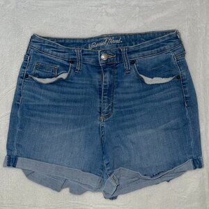 Universal Thread Jean Short Women 26x12 Size 10/30 Blue Denim Regular Fit Pocket